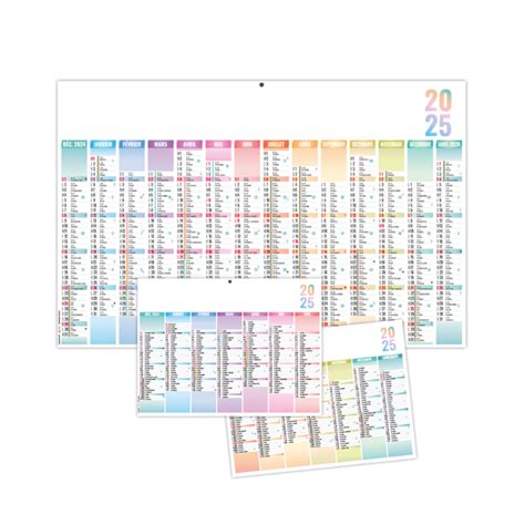 Calendrier Publicitaire Bancaire Planning PASTEL MS Calendriers