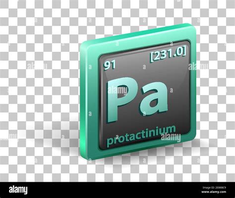 Protactinium Chemical Element Chemical Symbol With Atomic Number And