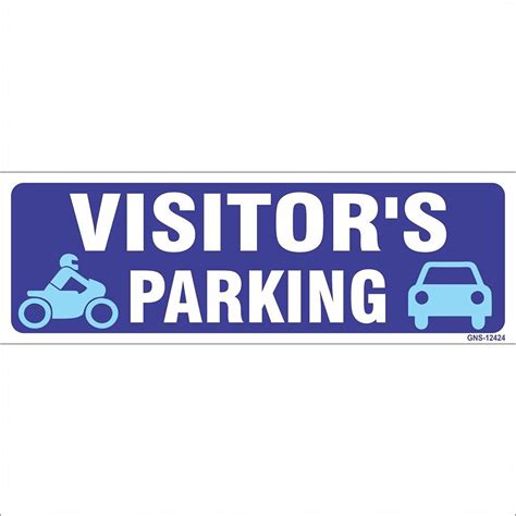 Aditya Sign Visitor Parking Sign For Use To Office Hospital Company