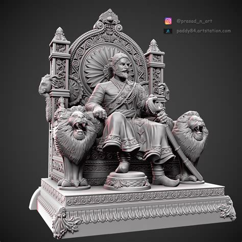 Artstation Chhatrapati Shivaji Maharaj 3d Model Sculpted By Prasad