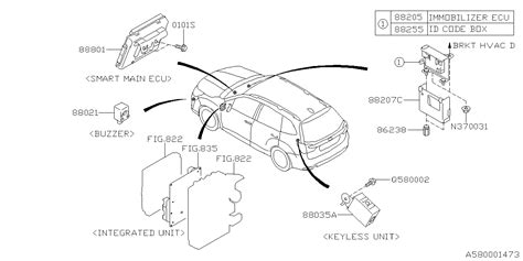 Subaru Crosstrek Base Anti Theft Alarm Control Unit Engine Control