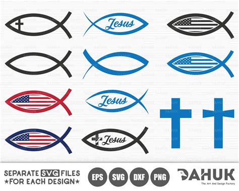 Christian Fish Svg Fish Symbol Cutting File Christ Clipart Clipart