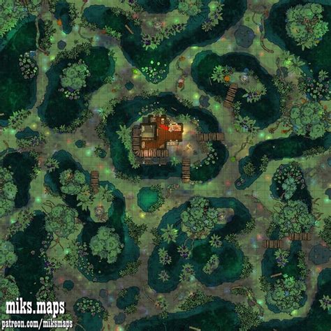 The Crones Bog 40x40 Large Swamp Encounter Battlemap Battlemaps