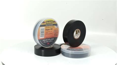 3m Professional Grade Vinyl Electrical Speak Tape Super 88 Black