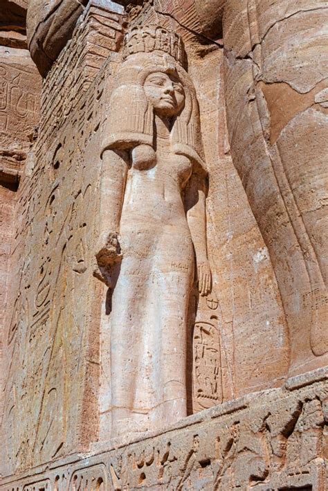 Nefertiti Statue In Abu Simbel Temple Stock Image Image Of Temple