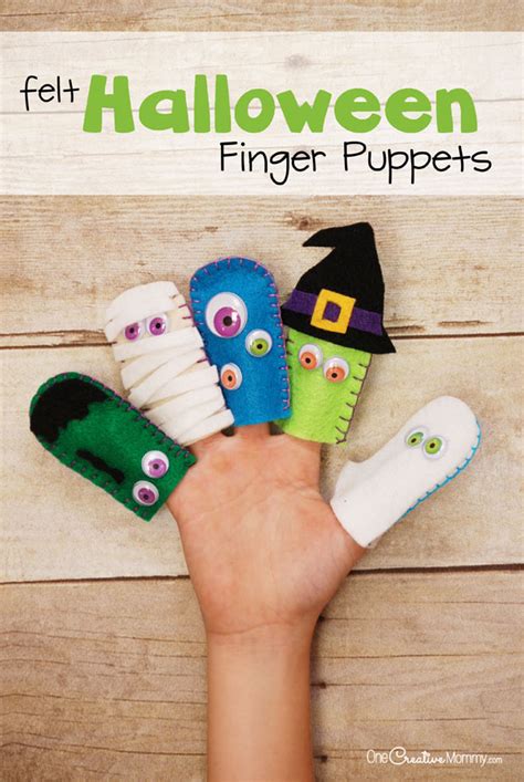 Adorable Felt Halloween Finger Puppets