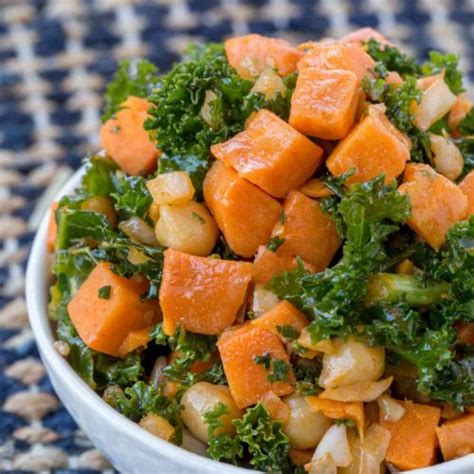 Chickpea Sweet Potato Kale Salad Cooking Made Healthy