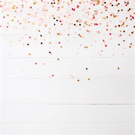 Premium Ai Image There Is A White Table With Confetti And Pink And