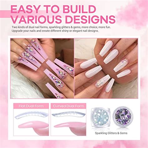 Modelones Kit de vernis à ongles en polygel 6 couleurs de gel d