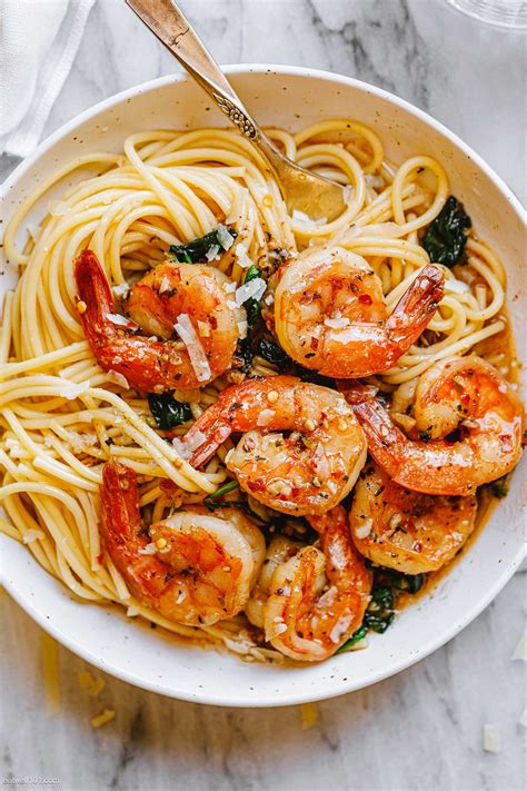 Garlic Butter Shrimp Pasta Recipe With Spinach How To Cook Shrimp