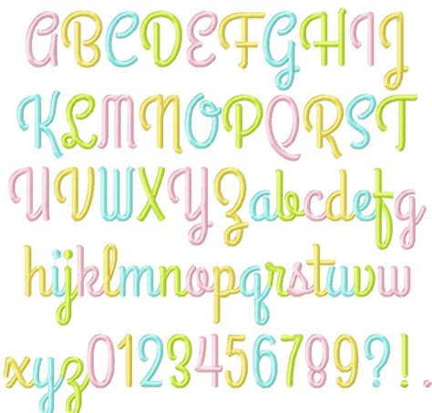 Mia Font Embroidery Machine Design