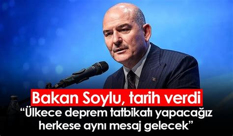 Bakan Soylu tarih verdi Ülkece deprem tatbikatı yapacağız herkese