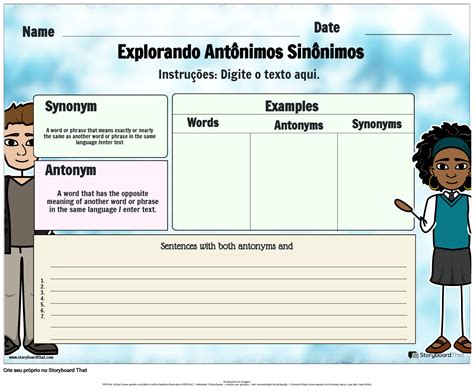 Planilha De Sinônimos E Antônimos Para Séries Superiores