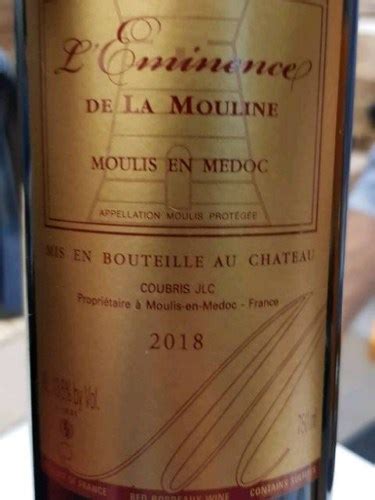 Ch Teau La Mouline L Eminence De La Mouline Moulis En M Doc Vivino Us