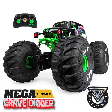 Monster Jam, Official MEGA Grave Digger All-Terrain Remote Control ...