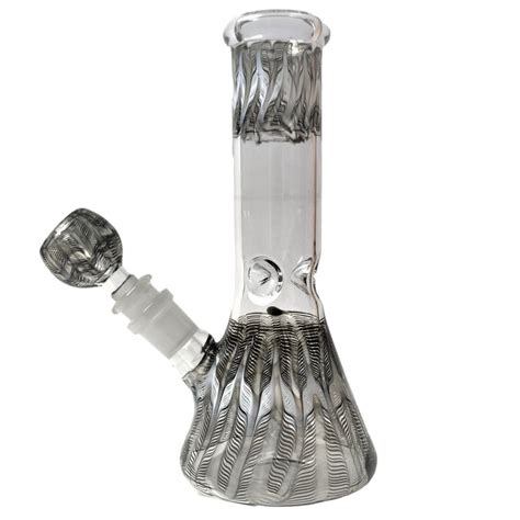 8 Glass Beaker Bong With Color Accents Kings Pipes