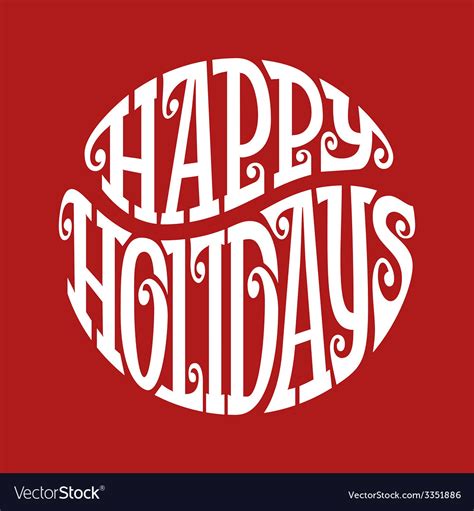 Happy holidays Royalty Free Vector Image - VectorStock