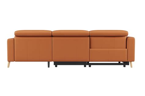 Valencia Elodie Top Grain Leather Sectional Sofa Three Seats With Rig