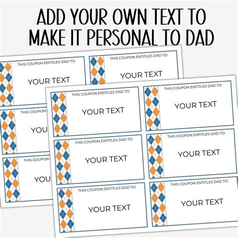 Father S Day Coupon Book Father S Day Coupons Dad Gift Printable