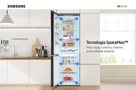 Refrigerador Samsung Bespoke Duplex Inverse L Acabamento Em