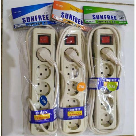 Jual Stop Kontak Sunfree 5 Lubang Shopee Indonesia