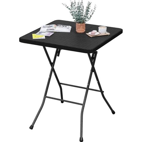 ESituro Table De Jardin Table Pliante 61x61x73cm Table De Balcon