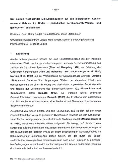 PDF Der Einfluß wechselnder Milieubedingungen auf den biologischen