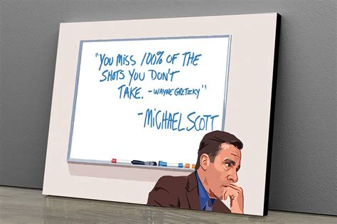 Michael Scott Wayne Gretzky Quote Poster The Office TV Show | Etsy