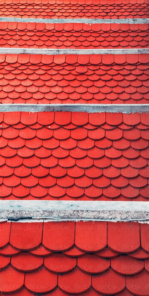 "Bright Red Roof Tiles Pattern, Background" by Stocksy Contributor ...