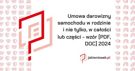 Umowa darowizny samochodu wzór umowy PDF DOC 2024 jakiwniosek pl