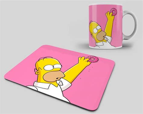 Kit Mouse Pad Personalizado Caneca Porcelana Homer Simpsons S Rie