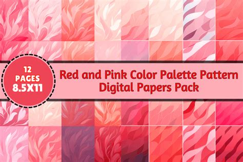 1 Red And Pink Color Palette Pattern Designs & Graphics