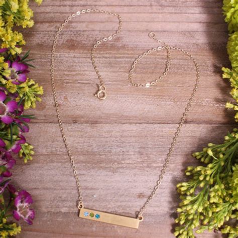 24k Gold Vermeil Bar Necklace Gold Bar Necklace Personalized - Etsy