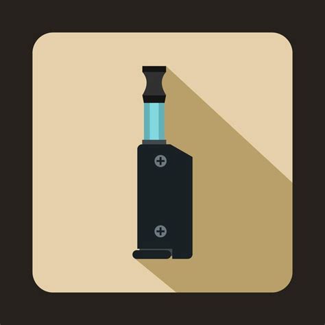 Icono De Dispositivo Vape En Estilo Plano Sobre Un Fondo Beige Vector