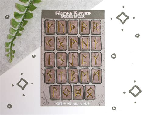 Norse Runes Sticker Sheet - Etsy