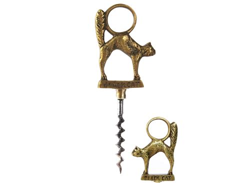 1920s Black Cat Corkscrew, Wine Bottle Opener