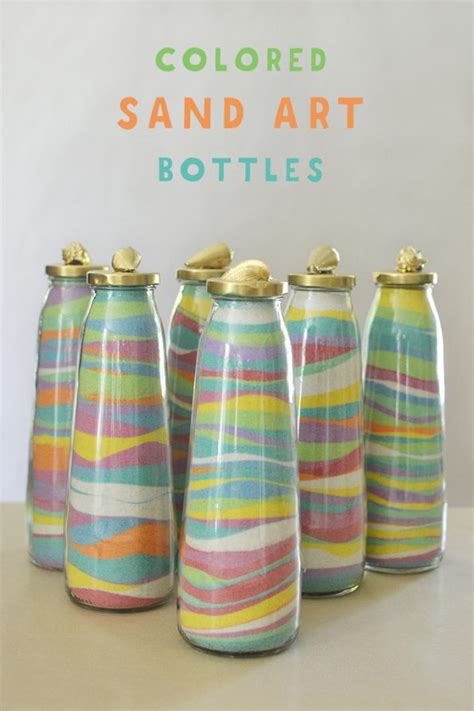 Sand Art Bottles With Diy Dyed Sand From The Beach Artbar