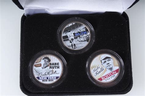 Lot Babe Ruth 3 Coin State Quarter Set