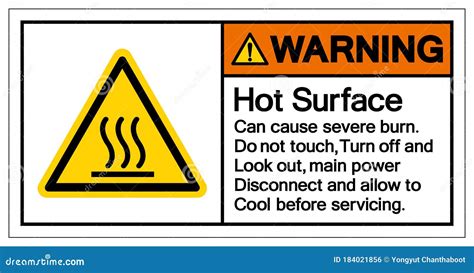Hot Surface Do Not Touch Warning Sign Stock Photo CartoonDealer 148810302