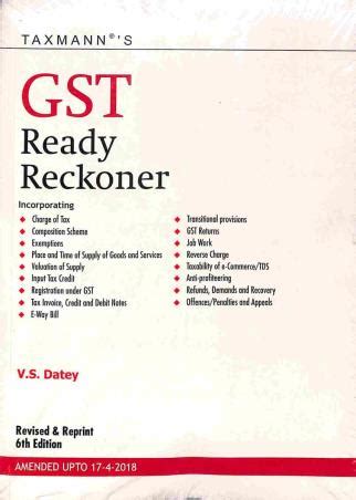 Buy GST Ready Reckoner Book Online