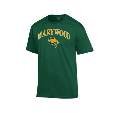 Marywood Champion S/S Dark Green Tee Marywood Over Mascot | Marywood ...