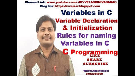 Variables In C Variable Declaration Variable Initialization