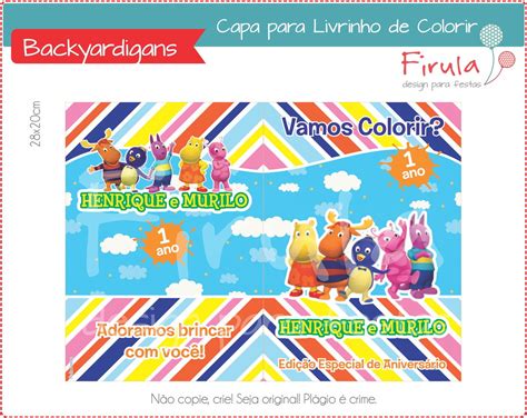 Capa Livrinho Para Colorir Backyardigans Elo