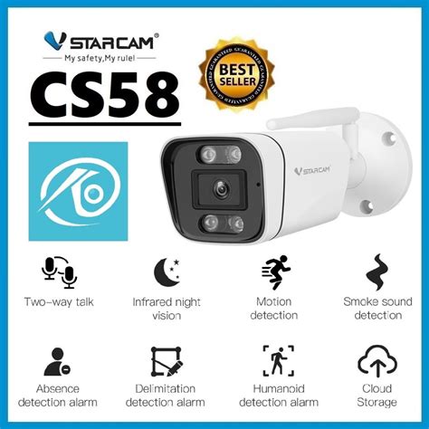 VSTARCAM CS58 SUPER HD 1296P 3 0MegaPixel H 264 WiFi iP Camera กลอง