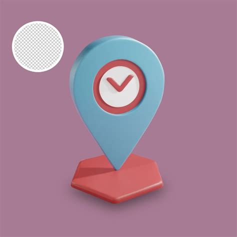 Premium PSD Location Icon 3d Render