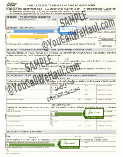 How To Transfer California Title And Instructions For Filling Out Your