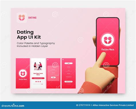 Dating App Ui Kit For Responsive Mobile Application Or Website With