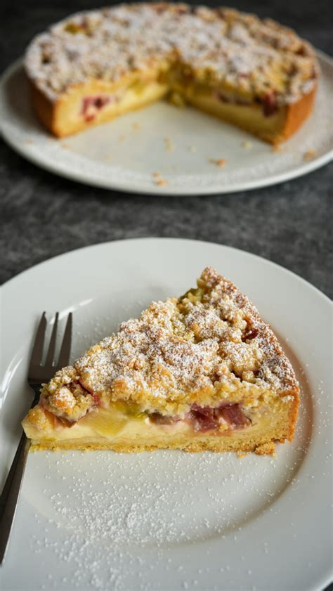 Schneller Rhabarberkuchen Mit Streuseln Und Pudding Thomas Kocht