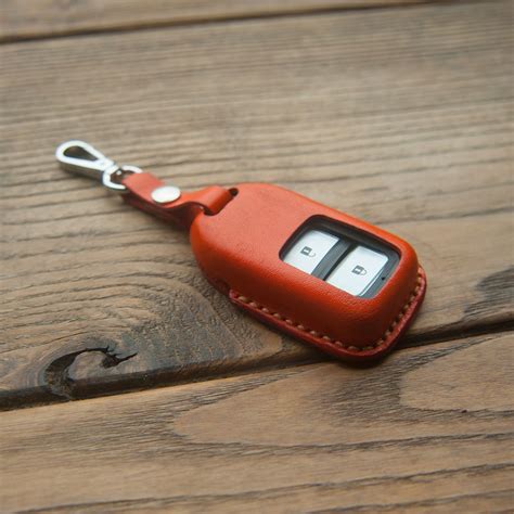 Leather Car Key Fob for Honda Civic Accord Pilot CRV HRV CRZ Odyssey ...