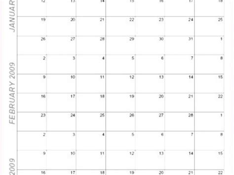 Multiple Month Calendar Template 10 Excel Month Calendar Template ...